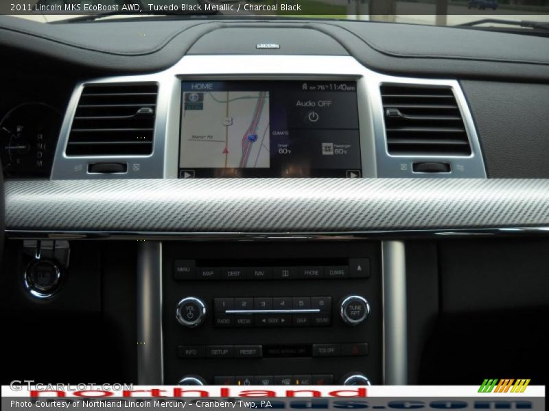Tuxedo Black Metallic / Charcoal Black 2011 Lincoln MKS EcoBoost AWD
