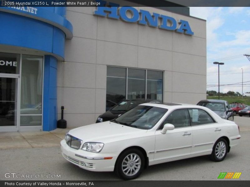 Powder White Pearl / Beige 2005 Hyundai XG350 L