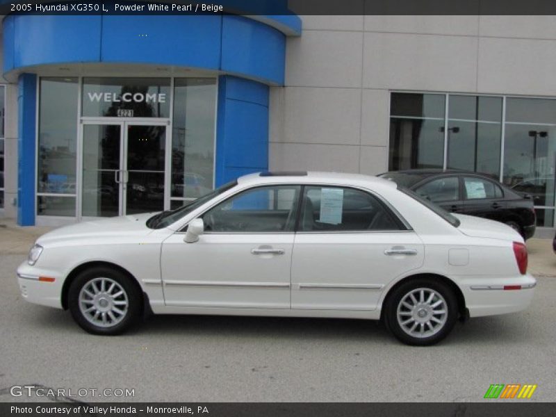 Powder White Pearl / Beige 2005 Hyundai XG350 L