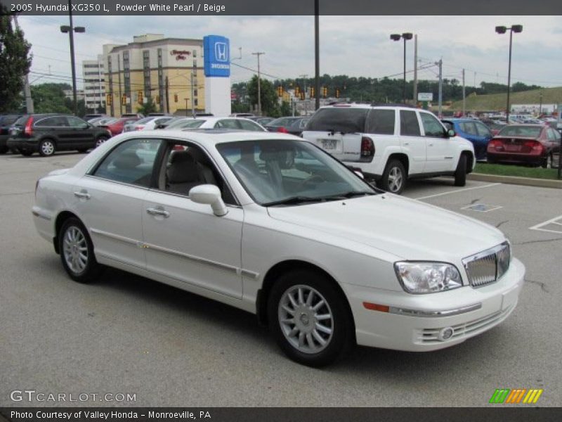 Powder White Pearl / Beige 2005 Hyundai XG350 L