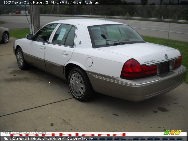 Vibrant White / Medium Parchment 2005 Mercury Grand Marquis GS