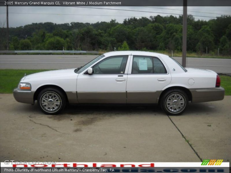 Vibrant White / Medium Parchment 2005 Mercury Grand Marquis GS