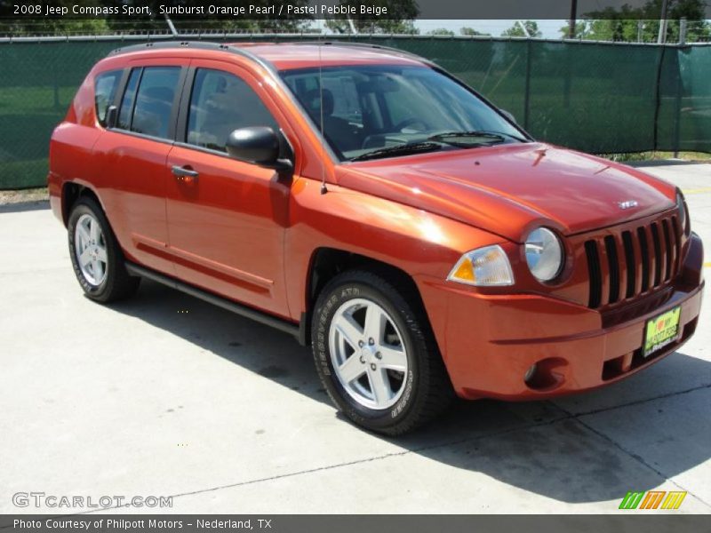 Sunburst Orange Pearl / Pastel Pebble Beige 2008 Jeep Compass Sport