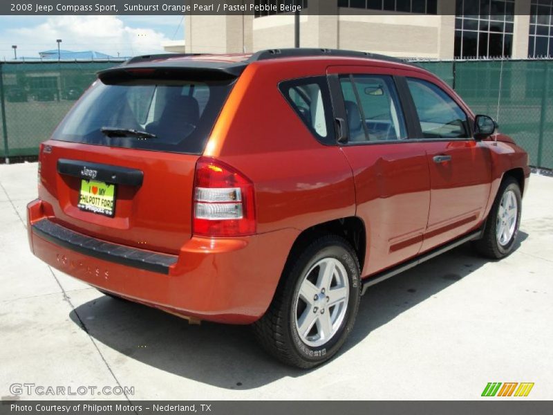 Sunburst Orange Pearl / Pastel Pebble Beige 2008 Jeep Compass Sport