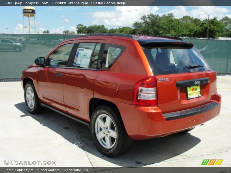 Sunburst Orange Pearl / Pastel Pebble Beige 2008 Jeep Compass Sport