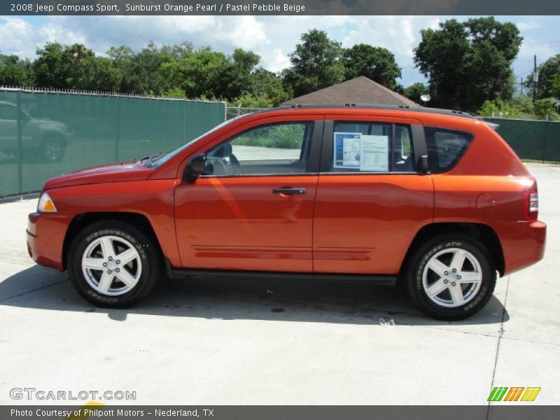 Sunburst Orange Pearl / Pastel Pebble Beige 2008 Jeep Compass Sport
