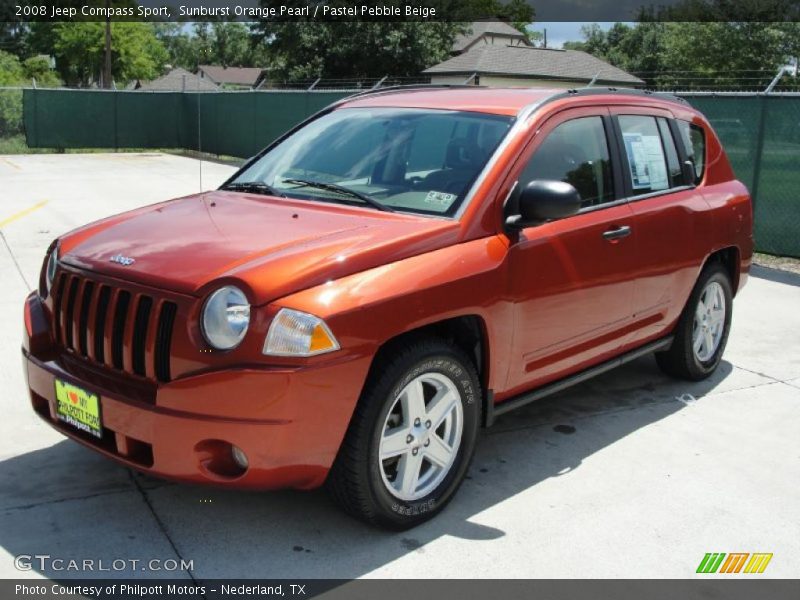Sunburst Orange Pearl / Pastel Pebble Beige 2008 Jeep Compass Sport
