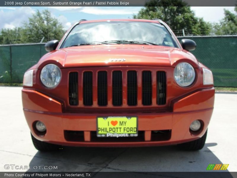 Sunburst Orange Pearl / Pastel Pebble Beige 2008 Jeep Compass Sport