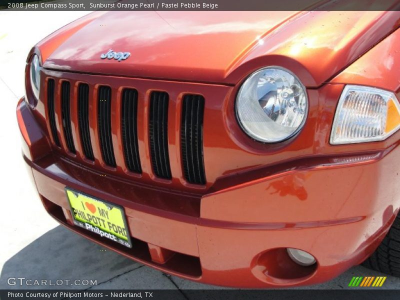 Sunburst Orange Pearl / Pastel Pebble Beige 2008 Jeep Compass Sport