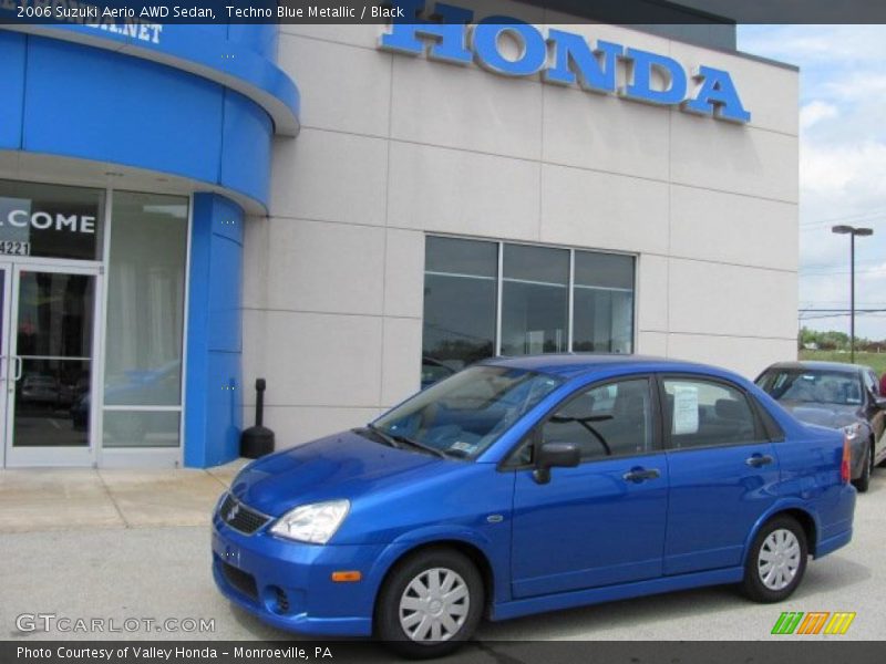 Techno Blue Metallic / Black 2006 Suzuki Aerio AWD Sedan