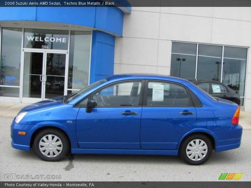 Techno Blue Metallic / Black 2006 Suzuki Aerio AWD Sedan