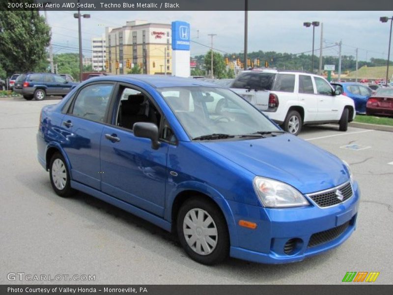 Techno Blue Metallic / Black 2006 Suzuki Aerio AWD Sedan