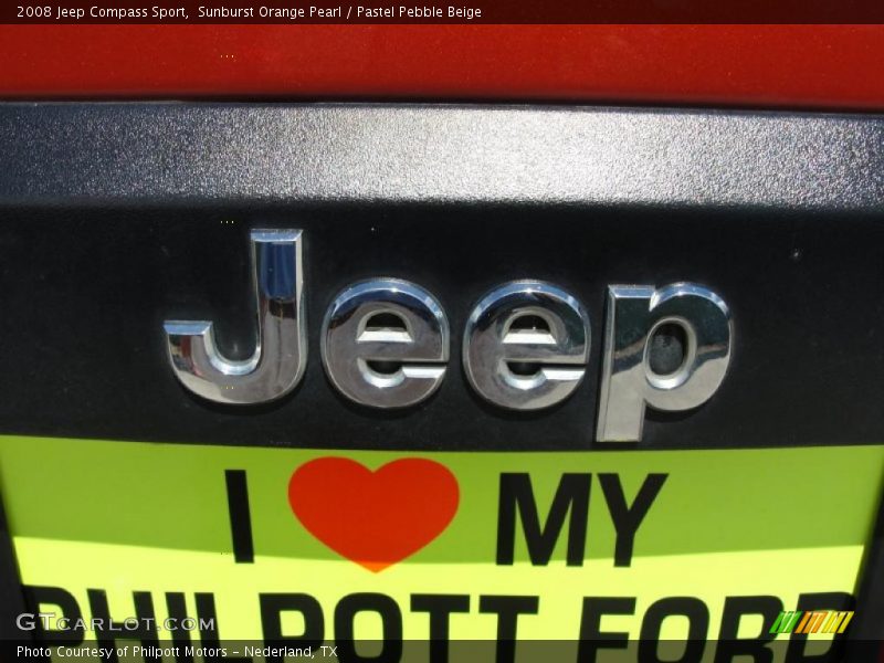 Sunburst Orange Pearl / Pastel Pebble Beige 2008 Jeep Compass Sport