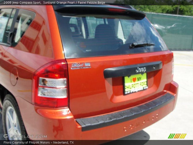 Sunburst Orange Pearl / Pastel Pebble Beige 2008 Jeep Compass Sport