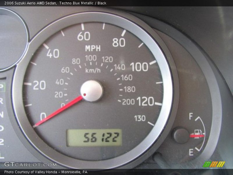Techno Blue Metallic / Black 2006 Suzuki Aerio AWD Sedan