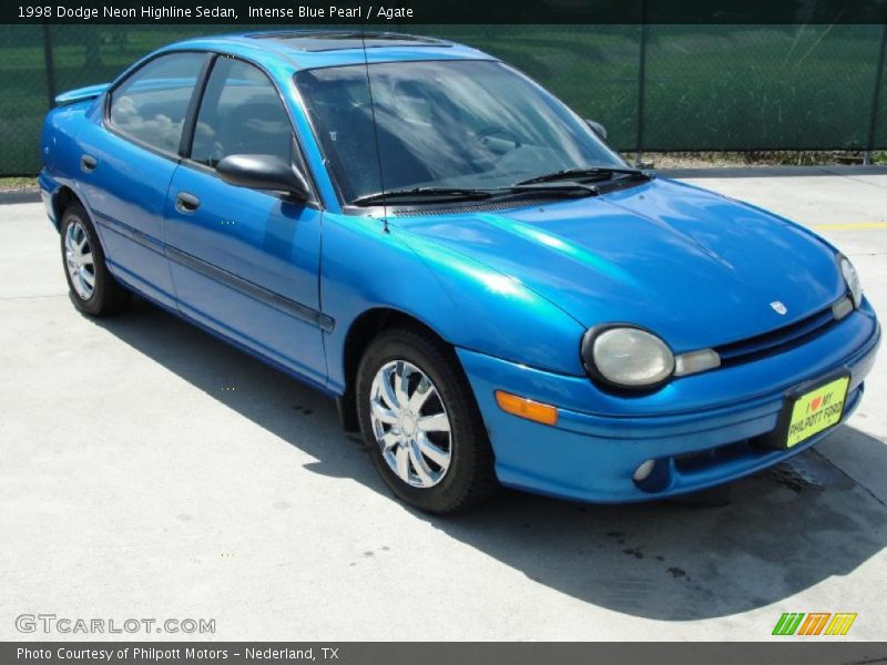 Intense Blue Pearl / Agate 1998 Dodge Neon Highline Sedan