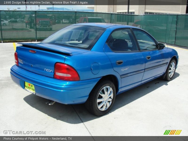 Intense Blue Pearl / Agate 1998 Dodge Neon Highline Sedan