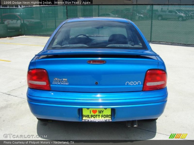 Intense Blue Pearl / Agate 1998 Dodge Neon Highline Sedan