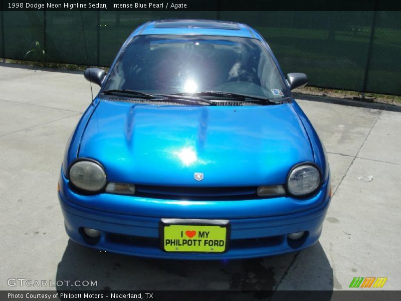 Intense Blue Pearl / Agate 1998 Dodge Neon Highline Sedan