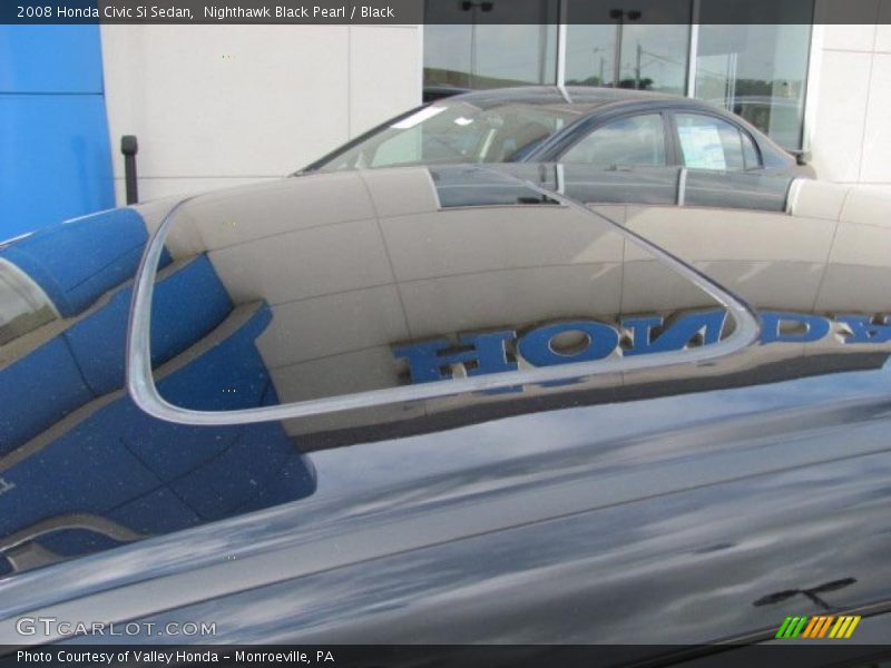 Nighthawk Black Pearl / Black 2008 Honda Civic Si Sedan