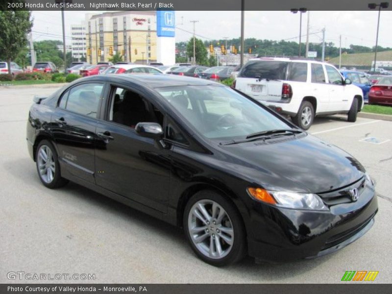 Nighthawk Black Pearl / Black 2008 Honda Civic Si Sedan
