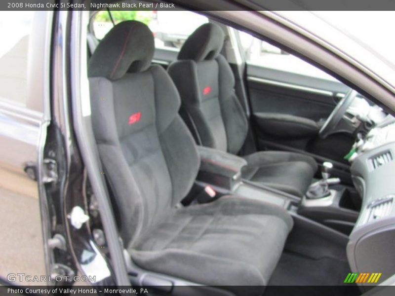 Nighthawk Black Pearl / Black 2008 Honda Civic Si Sedan