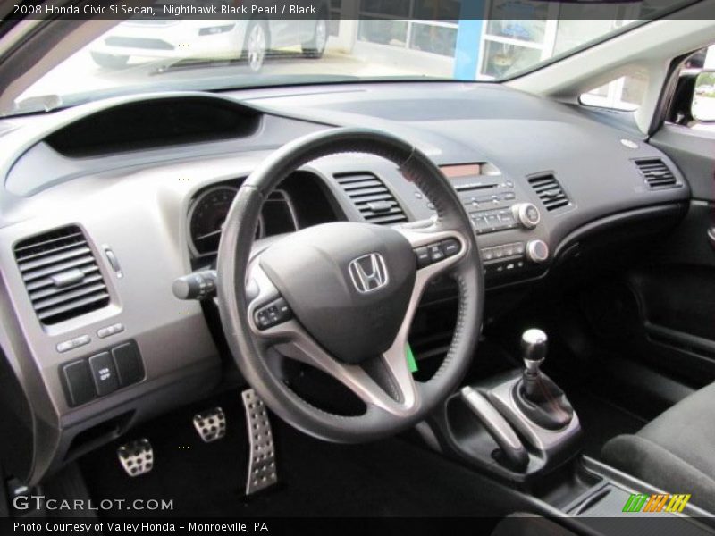 Nighthawk Black Pearl / Black 2008 Honda Civic Si Sedan