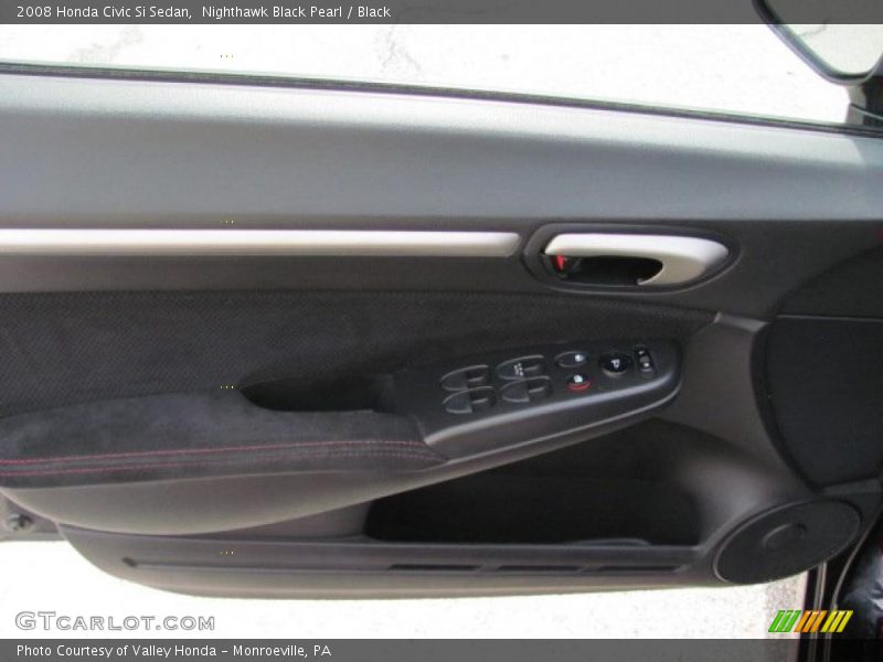 Nighthawk Black Pearl / Black 2008 Honda Civic Si Sedan
