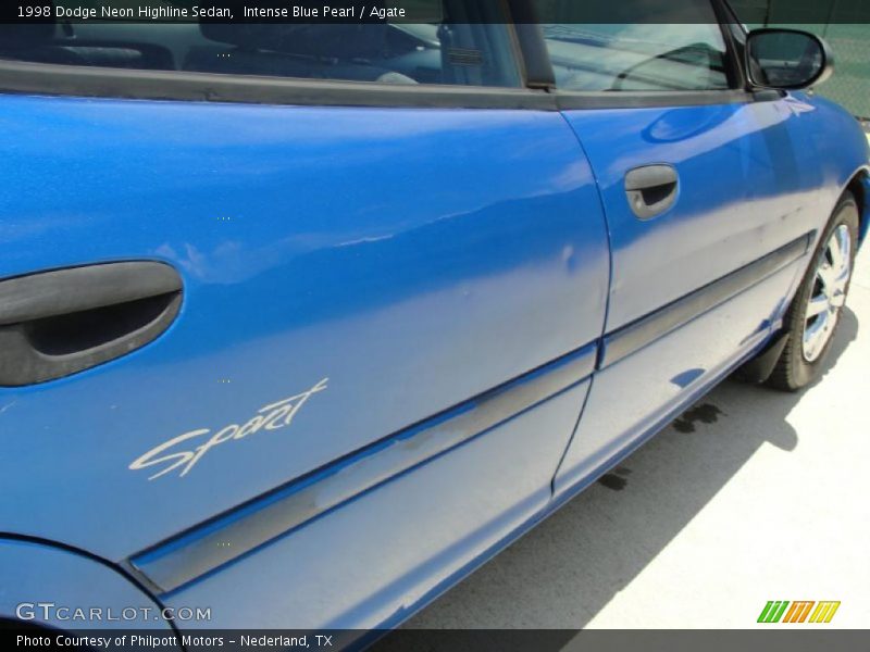 Intense Blue Pearl / Agate 1998 Dodge Neon Highline Sedan