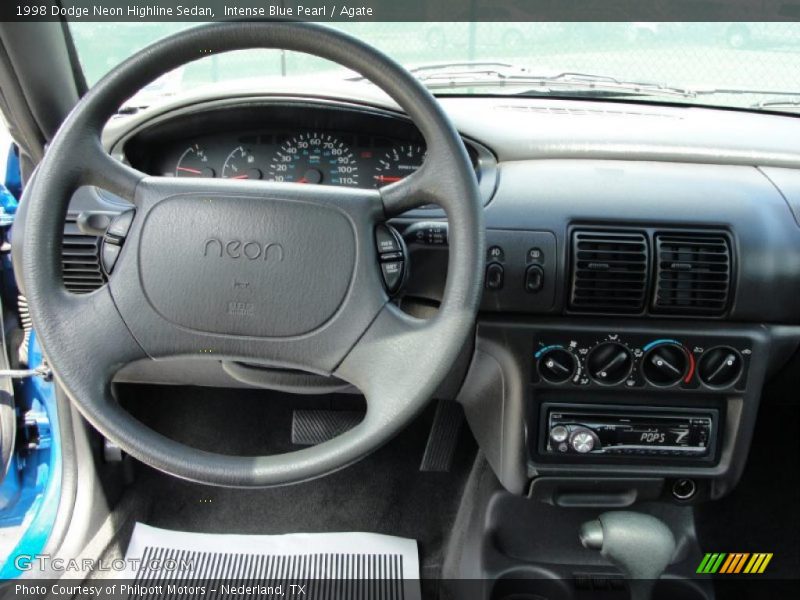 Intense Blue Pearl / Agate 1998 Dodge Neon Highline Sedan