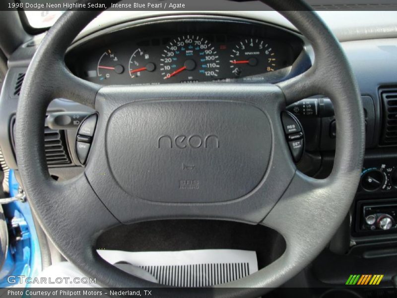 Intense Blue Pearl / Agate 1998 Dodge Neon Highline Sedan