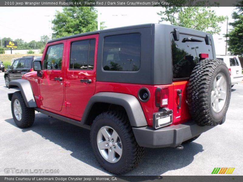 Flame Red / Dark Slate Gray/Medium Slate Gray 2010 Jeep Wrangler Unlimited Rubicon 4x4