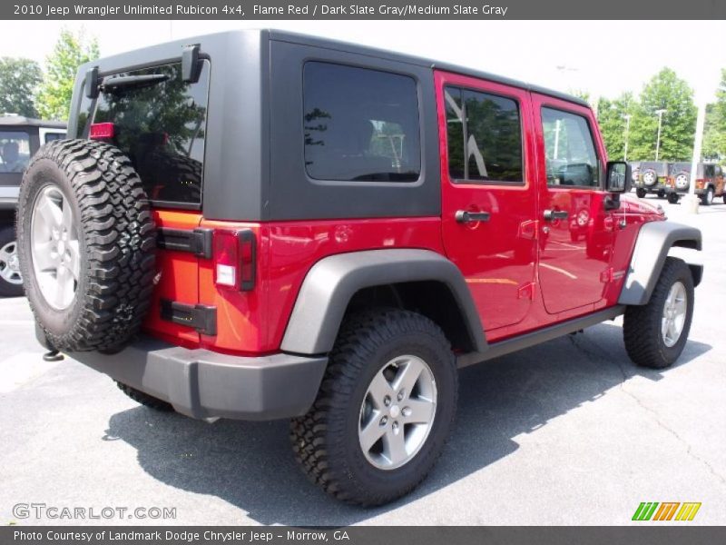 Flame Red / Dark Slate Gray/Medium Slate Gray 2010 Jeep Wrangler Unlimited Rubicon 4x4