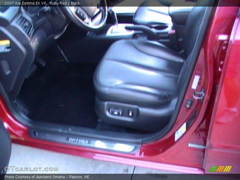 Ruby Red / Black 2007 Kia Optima EX V6