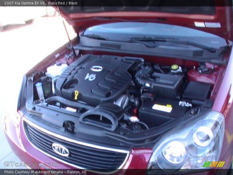 Ruby Red / Black 2007 Kia Optima EX V6