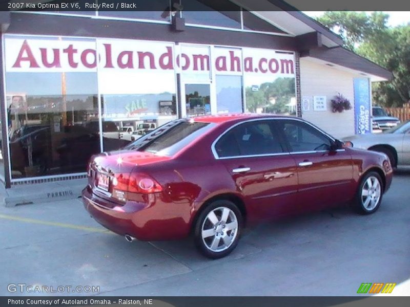Ruby Red / Black 2007 Kia Optima EX V6