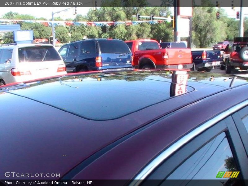 Ruby Red / Black 2007 Kia Optima EX V6
