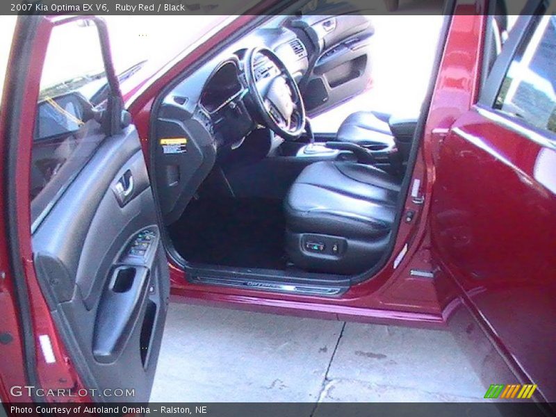 Ruby Red / Black 2007 Kia Optima EX V6