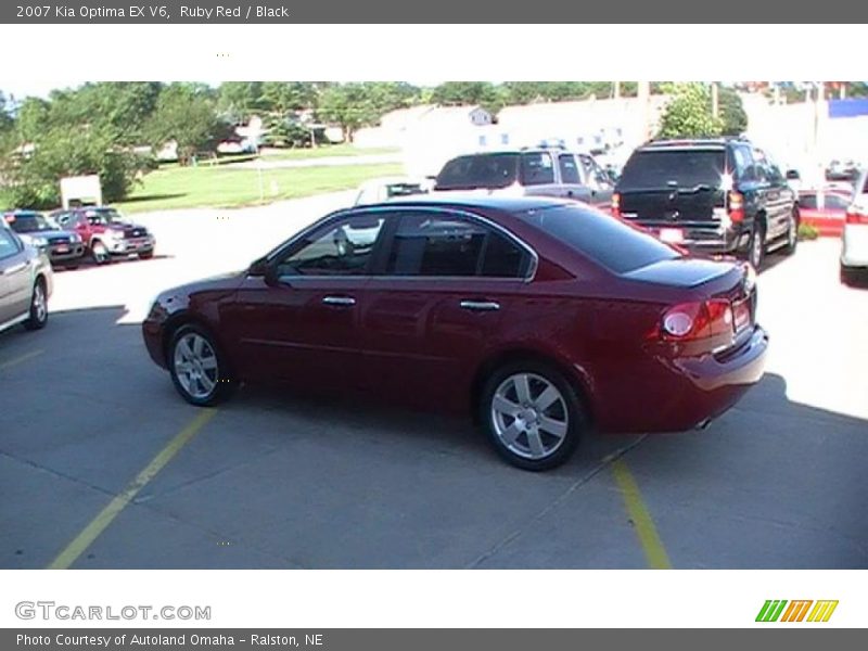 Ruby Red / Black 2007 Kia Optima EX V6