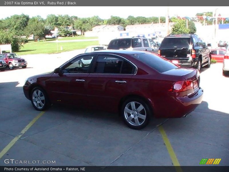 Ruby Red / Black 2007 Kia Optima EX V6