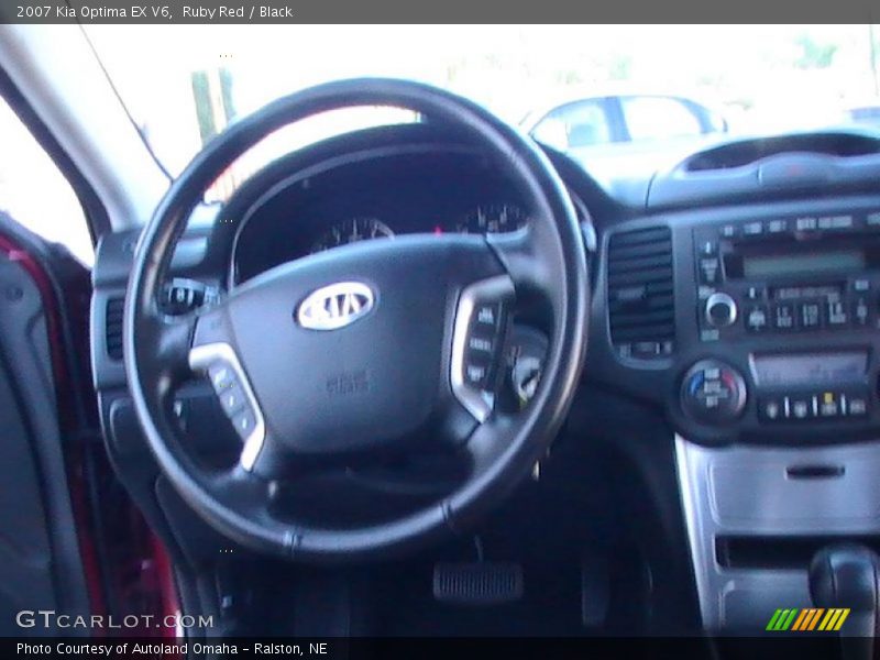 Ruby Red / Black 2007 Kia Optima EX V6