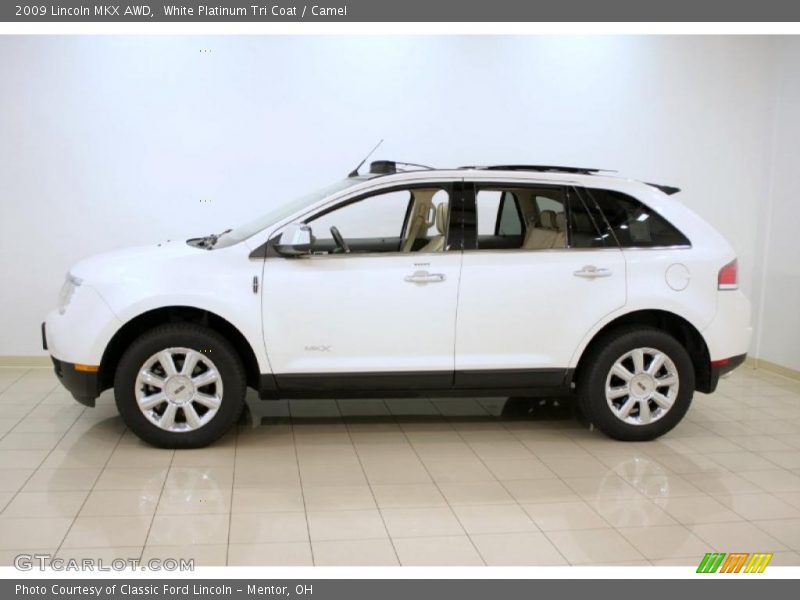 White Platinum Tri Coat / Camel 2009 Lincoln MKX AWD