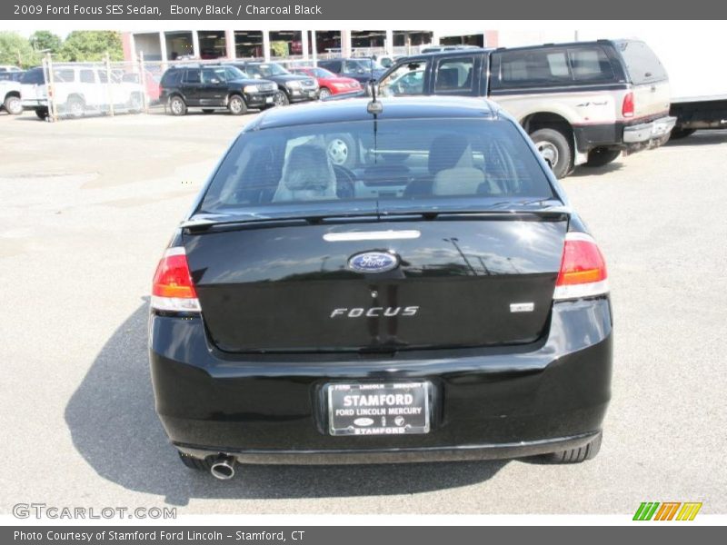 Ebony Black / Charcoal Black 2009 Ford Focus SES Sedan
