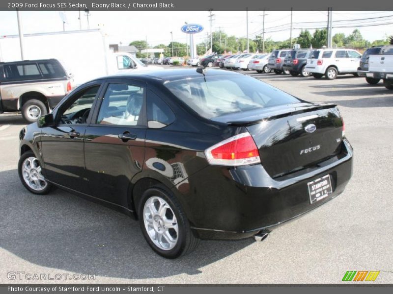 Ebony Black / Charcoal Black 2009 Ford Focus SES Sedan