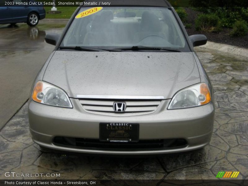 Shoreline Mist Metallic / Ivory 2003 Honda Civic LX Sedan