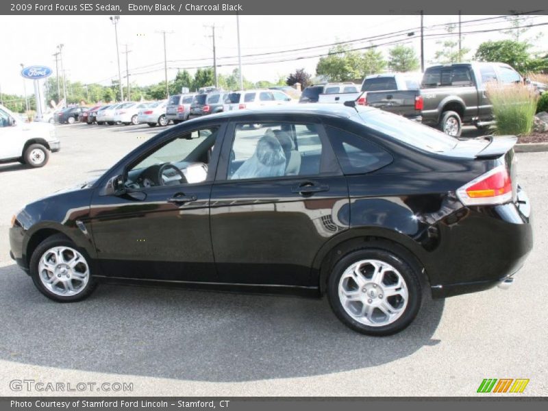 Ebony Black / Charcoal Black 2009 Ford Focus SES Sedan