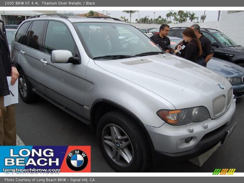 Titanium Silver Metallic / Black 2005 BMW X5 4.4i