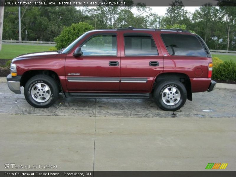 Redfire Metallic / Medium Gray/Neutral 2002 Chevrolet Tahoe LS 4x4