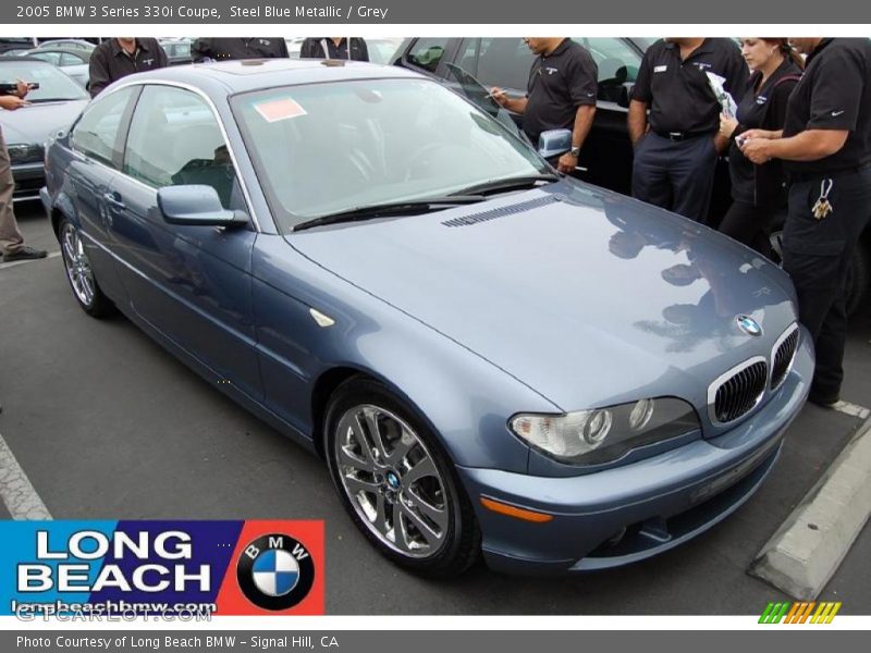 Steel Blue Metallic / Grey 2005 BMW 3 Series 330i Coupe