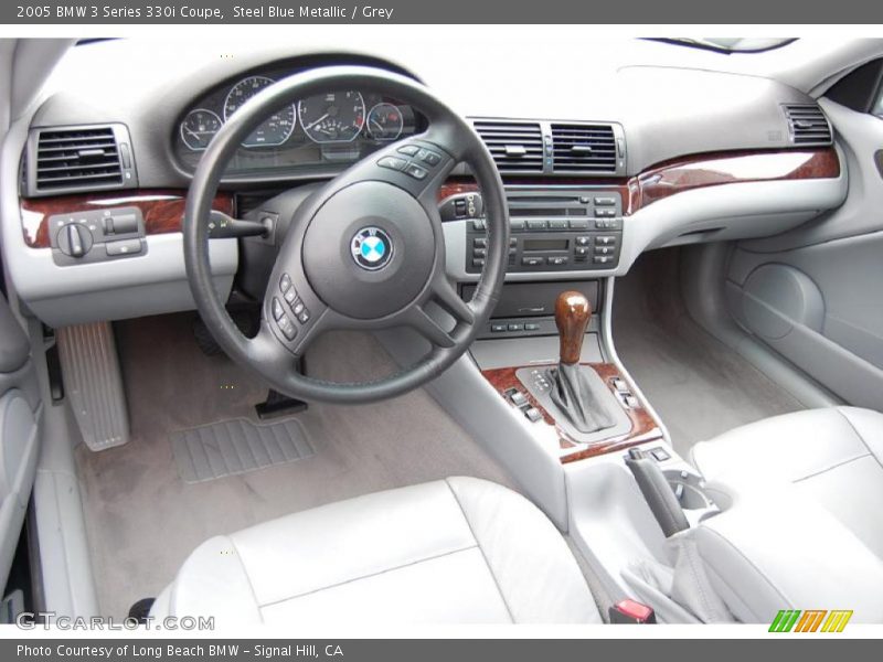 Steel Blue Metallic / Grey 2005 BMW 3 Series 330i Coupe